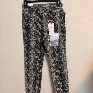 Vanilla Star Snake Print High-rise Pull-on